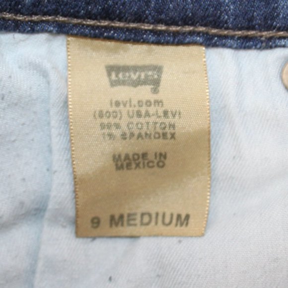 LEVIS CURVY CUT 528 LOW RISE DARK DENIM JEANS SZ 9 M JUNIORS BOOT CUT WIDE *RAW - Picture 15 of 16